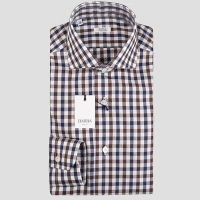 CAMISA BARBA NAPOLI NUEVA 100% ALGODÓN TALLA 15.5 US 39 EU BNSS40 Foto 1 de 3