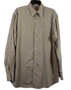 Peter Millar Men’s Long Sleeve Plaid Button Down Cotton Shirt  - Size Large - Picture 1 of 17