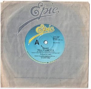 HEART - TELL IT LIKE IT IS Very rare 1980 Aussie Classic Rock Single! M- - Picture 1 of 1