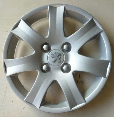 LOT DE 4 ENJOLIVEURS PEUGEOT 207 / 206 PLUS pour JANTES 14" avec LOGO - Photo 1/3