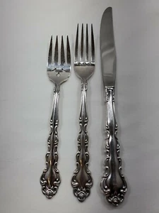 BEETHOVEN Tafel, Salatgabel, Messer Oneida Community 1971 Vintage Silberteller - Bild 1 von 2