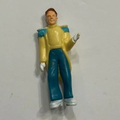 FIGURE 2" TALL PRINCE YELLOW & BLUE MINIATURE BALLROOM BALL DOLLHOUSE DIORAMA - Image 1 of 2