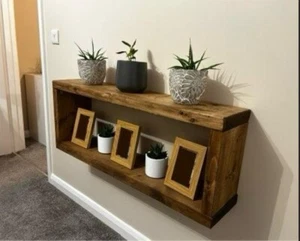 Rustic Pine shelving unit, different size, style and finish available. - Picture 1 of 3