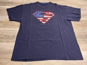 Camiseta De Colección Superman DC Comics Talla XL Azul Logo América Bandera de Estados Unidos Patriótica - Imagen 1 de 7