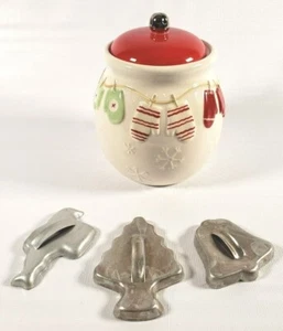 Vtg Christmas Cookie Jar Hallmark Cutters Lot Mittens Snowball Snowflake A22 SP - Imagen 1 de 6