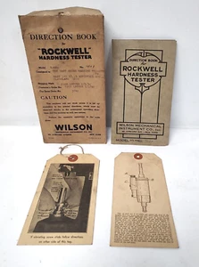 VINT 1940 WILSON DIRECTION BOOK ROCKWELL HARDNESS TESTER 4M USER MANUAL SET UP - Foto 1 di 6