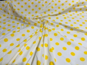 Premium 1 inch Polka Dot Poly Cotton Fabric Sold By The Yard. - Picture 1 of 1