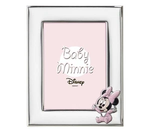 Cornice Portafoto Argento Disney Minnie Mouse Bimba Topolino Valenti 13x18 D562 - Foto 1 di 5