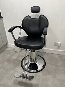 Reclining Barber Chair Swivel Salon Chair PU Leather Beauty Chair with Headrest