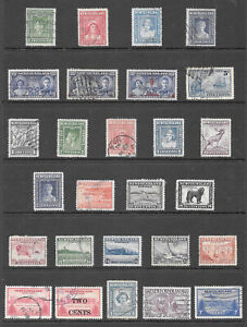 Newfoundland Scarce Used Selection - late issues 1938-49, complete sets (27)