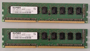 Elpida 4GB DDR3 1600MHz UDIMM ECC 1RX8 CL11 1.50V RAM Server Memory Modules - Picture 1 of 4