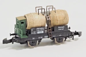 Marklin Z-scale Early ERA Wine Wood barrel Container Car R.Metzger - Picture 1 of 3