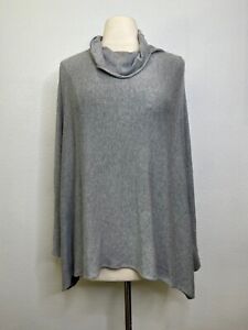 NWT Eileen Fisher Moon Funnel Neck Boxy Gray Pullover Sweater Top Women's Sz PL