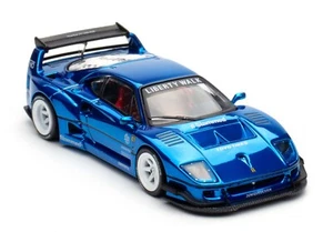 INNO64 MODELS LBWK FERRARI F40 Chrome Blue CHASE CAR - Bild 1 von 7