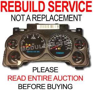 Rebuild Repair for 07 08 09 Chevrolet Chevy Silverado Tahoe GMC Cluster - Foto 1 di 1