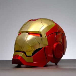 AutoKing Gold Iron Man MK5 1:1 Helmet Electronic Voice Open&Close Mask Cosplay - Picture 1 of 15