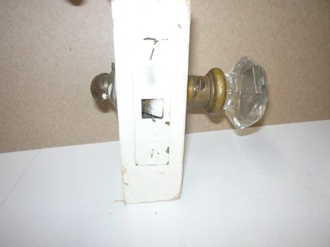 Antique Lock Door Hardware With  Glass Doorknob - lockset Cover