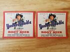 Lot Of 2 Yankee Doodle Old Fashioned Draft Root Beer Labels Oakland California 