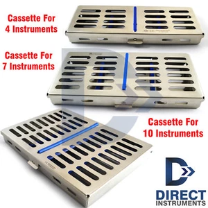 Dental Instrument Cassettes Rack Holders Tray Box Sterilization Autoclave 4-7-10 - Picture 1 of 19