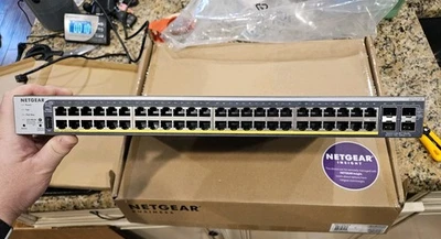 Netgear GS752TXPv3 380W 48 Port PoE+ Gigabit 4 SFP+ 10Gb - Image 1 of 2