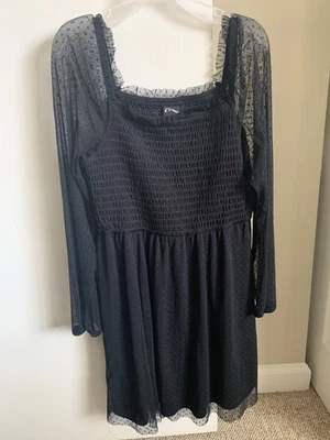 Art Class Little black dress with sleeves size L 10-12 - Image 1 of 3