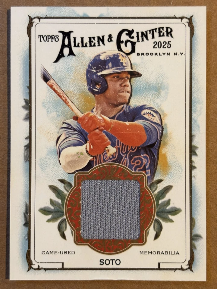 2025 Topps Allen & Ginter RELIQUIA Tarjetas Usado en Juego Jersey Bat Mini Enmarcado ¡Tú eliges! Foto 1 de 1
