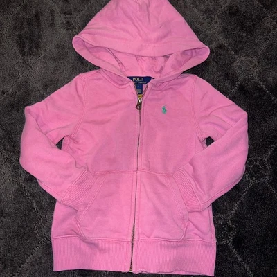 Polo Ralph Lauren Niños Terry Francés Rosa Cremallera Completa Sudadera con Capucha S 4 Foto 1 de 4