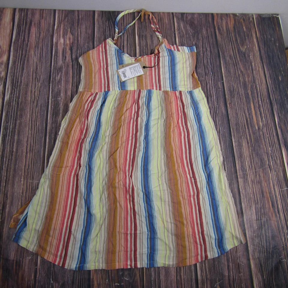 w.tags prAna Fernie Multi Baja Stripe Dress Size Medium