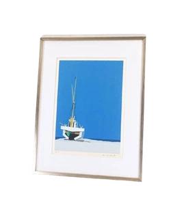 Masayasu Uchida Serigraph "Japanese Poem: Summer, Hot Sand" Signed Art 24x34cm - Picture 1 of 10