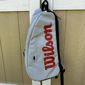 New Wilson Super Tour Pickleball Bag Gray Red Black - Picture 1 of 11