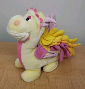 Vintage 1987 Hasbro Be Mores Plush Dragon Dinosaur Yellow Pink 70550 Transforms - Photo 1/21