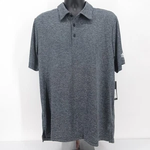 Adidas Feeder Stripe Polo Golf Shirt Herren Large Stretch Kurzarm grau - Bild 1 von 8