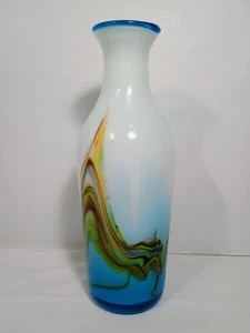 Vintage Azerbaijan Russian Vase Studio Art Glass Matte Zareh Baijan LARGE MCM - Picture 1 of 7