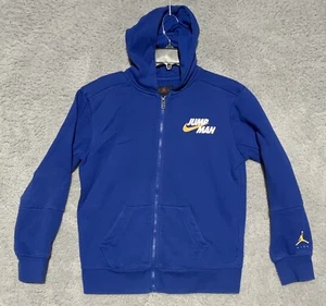 Nike Jordan Jumpman Zip-Up Hoodie Sweatshirt Blue Boys Sz Large 12-13- Pre Owned - Picture 1 of 3