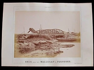 Johannes BAER Brug over het Mallegat te Fijenoord 1877 Rotterdam (4) - Picture 1 of 6
