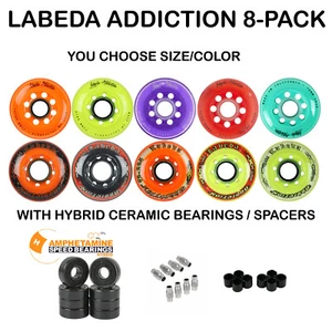 Labeda Addiction Roller Hockey Wheels, Hybrid Ceramic Bearings, Choose Size/Colo - Picture 1 of 12