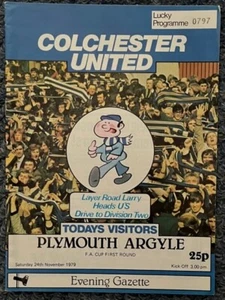 COLCHESTER UNITED v PLYMOUTH ARGYLE (F.A. CUP 1st ROUND) 24th NOVEMBER 1979 - Picture 1 of 3