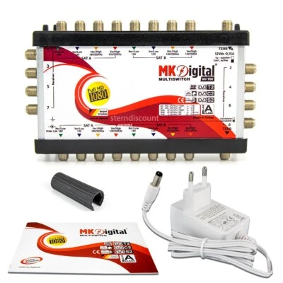 MK-Digital Multischalter 9/8 Kaskadierbar MV908 SAT Matrix Multiswitch HD 4K UHD - Bild 1 von 4