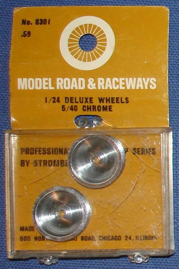 STROMBECKER ESCALA 1/24 SLOT CAR CARRETERA CARRERAS REPUESTOS RUEDAS CROMADAS DE LUJO Foto 1 de 1