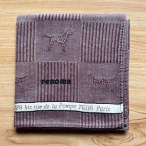 HANDKERCHIEF ART STRIPED DOG CHECKER PLAIN MEN'S COTTON POCKET SQUARE 18" B568 - Picture 1 of 3