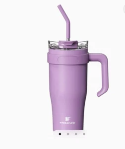 Hydraflow Tumbler Capri With Handle 30oz Tumblers with Straw Purple Paradise New - Picture 1 of 6