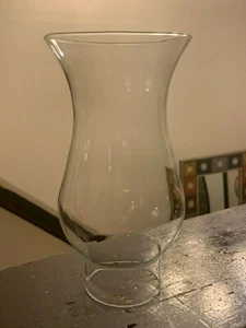 Chimenea de vidrio transparente vintage queroseno huracán lámpara de aceite pantalla 8" de alto - Imagen 1 de 6