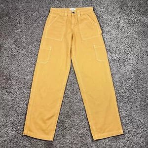 Pantalones holgados para mujer Garage amarillo Dani carga carpintero pierna recta talla 0 - Imagen 1 de 12