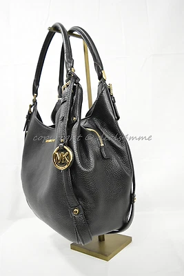 NWT Michael Kors Bedford Belted Large Leather Shoulder Tote in Black - Image 1 of 4