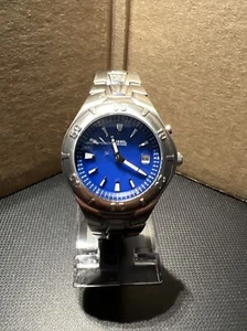 Fossil Men’s Watch Blue Dial Date Window Rotating Bezel AM3953 Blue Stainless - Picture 1 of 7