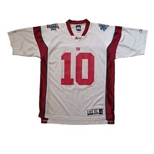 Eli Manning NY Giants Super Bowl XLII Jersey #10 Mens Extra Large White  Reebok