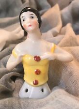 Demi-poupée antique miniature années 1920 en porcelaine allemande
