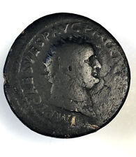 ¡Titus Dupondius! ¡Moneda romana grande rara! 12 Césares. 12,05 g 28,4 mm RIC 194