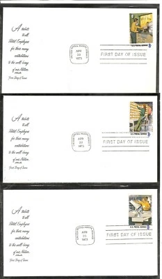 US SC # 1489-1498 Postal People FDC. 10 Covers Set. Artmaster Cachet. - Image 1 of 4