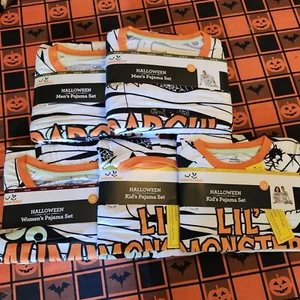 Family Pajamas Set Of 5 Way to Celebrate Mummy Halloween Glow in Dark Pajamas - Picture 1 of 4